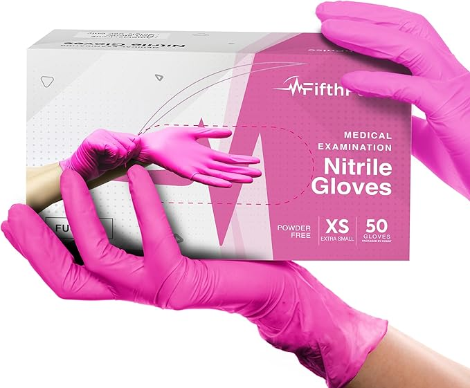 Hot Pink Nitrile Gloves